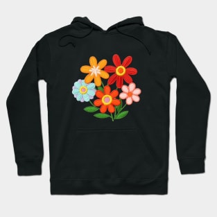 70s flower patch design Hoodie